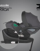 COCCOLLE Scoica auto iSize Rilax Greystone cu baza isofix rotativa 360 tetiera reglabila
