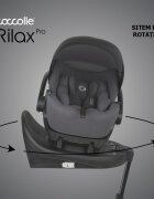 COCCOLLE Scoica auto iSize Rilax Greystone cu baza isofix rotativa 360 tetiera reglabila
