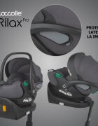 COCCOLLE Scoica auto iSize Rilax Greystone cu baza isofix rotativa 360 tetiera reglabila