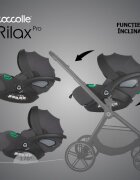 COCCOLLE Scoica auto iSize Rilax Greystone cu tetiera ajustabila