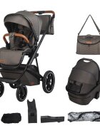COCCOLLE Sistem modular 3 in 1 Nessia Anthracite + Scoica auto Knox Anthracite