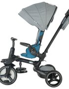COCCOLLE Tricicleta pentru copii Alto Blue multifunctionala pliabila cu spatar ajustabil in doua pozitii roti Eva si greutate maxima admisa 25 kg