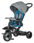COCCOLLE Tricicleta pentru copii Alto Blue multifunctionala pliabila cu spatar ajustabil in doua pozitii roti Eva si greutate maxima admisa 25 kg