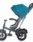 COCCOLLE Tricicleta pentru copii Giro Plus Albastru multifunctionala roti gonflabile spatar reglabil pozitie somn sezut reversibil ghidon pliabil