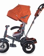 COCCOLLE Tricicleta pentru copii Giro Plus Caramiziu multifunctionala roti gonflabile spatar reglabil pozitie somn sezut reversibil ghidon pliabil