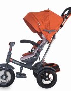 COCCOLLE Tricicleta pentru copii Giro Plus Caramiziu multifunctionala roti gonflabile spatar reglabil pozitie somn sezut reversibil ghidon pliabil