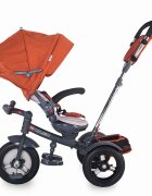 COCCOLLE Tricicleta pentru copii Giro Plus Caramiziu multifunctionala roti gonflabile spatar reglabil pozitie somn sezut reversibil ghidon pliabil