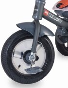 COCCOLLE Tricicleta pentru copii Giro Plus Caramiziu multifunctionala roti gonflabile spatar reglabil pozitie somn sezut reversibil ghidon pliabil