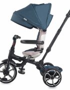COCCOLLE Tricicleta pentru copii Modi+ Albastru multifunctionala spatar cu pozitie de somn sezut reversibil suport pentru picioare ghidon rabatabil