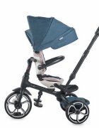 COCCOLLE Tricicleta pentru copii Modi+ Albastru multifunctionala spatar cu pozitie de somn sezut reversibil suport pentru picioare ghidon rabatabil
