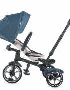 COCCOLLE Tricicleta pentru copii Modi+ Albastru multifunctionala spatar cu pozitie de somn sezut reversibil suport pentru picioare ghidon rabatabil