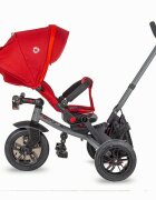 COCCOLLE Tricicleta pentru copii Pianti Ruby Red multifunctionala cu roti din cauciuc gonflabil sezut moale si ajustabil cu sistem de rotire 360 grade 2 tipuri de suporti de picioare si saculet jucarii