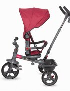 COCCOLLE Tricicleta pentru copii Primo Magenta multifunctionala cu sezut reversibil cu suport de picioare roti din spuma Eva copertina cu protectie UV si suport de pahar