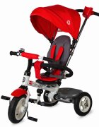COCCOLLE Tricicleta pentru copii Urbio Air Red pliabila roti gonflabile spatar reglabil suport pentru sticla suport picioare varsta 18-72 luni