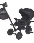 COCCOLLE Tricicleta pentru copii Urbio Plus Jet Black ultrapliabila scaun rotativ controlul directiei greutate admisa 25 kg