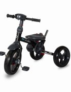 COCCOLLE Tricicleta pentru copii Velo Bej 4 in 1 multifunctionala pliabila sezut reversibil de la 9 luni spatar reglabil pozitie somn suport picioare