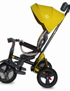 COCCOLLE Tricicleta pentru copii Velo Mustar 4 in 1 multifunctionala pliabila sezut reversibil de la 9 luni spatar reglabil pozitie somn suport picioare