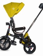 COCCOLLE Tricicleta pentru copii Velo Mustar 4 in 1 multifunctionala pliabila sezut reversibil de la 9 luni spatar reglabil pozitie somn suport picioare