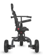 COCCOLLE Tricicleta pentru copii Venti Magenta multifunctionala cu spatar ajustabil cu pozitie de somn sezut rotativ 360 grade roti de cauciuc 2 seturi de suporti de picioare de la 10 luni pana la 25 kg