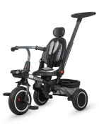 COCCOLLE Tricicleta pentru copii Venti Magenta multifunctionala cu spatar ajustabil cu pozitie de somn sezut rotativ 360 grade roti de cauciuc 2 seturi de suporti de picioare de la 10 luni pana la 25 kg