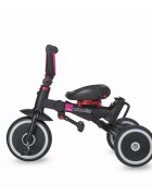 COCCOLLE Tricicleta pentru copii Vispo Magenta multifunctionala pliabila scaun reversibil rotire 360 grade pozitie somn sistem roata libera 2 seturi suport de picioare si cadru din aliaj de magneziu