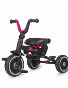 COCCOLLE Tricicleta pentru copii Vispo Magenta multifunctionala pliabila scaun reversibil rotire 360 grade pozitie somn sistem roata libera 2 seturi suport de picioare si cadru din aliaj de magneziu