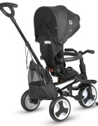 COCCOLLE Tricicleta ultrapliabila Spectra Plus Premium Line Scaun reversibil Copertina XXL Cos accesorii 2 seturi suport picioruse Sistem roata libera Roti cauciuc EVA Jet Black