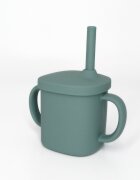 Coccorito Cana cu pai si capac din silicon Mint 180 ml