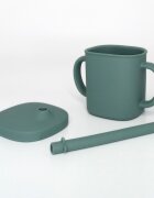 Coccorito Cana cu pai si capac din silicon Mint 180 ml