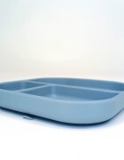 Coccorito Farfurie patrata din silicon compartimentata Blue