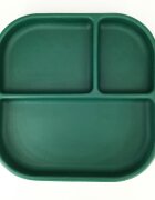 Coccorito Farfurie patrata din silicon compartimentata Dark Green