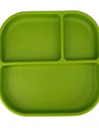 Coccorito Farfurie patrata din silicon compartimentata Green