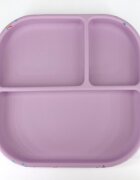 Coccorito Farfurie patrata din silicon compartimentata Lila