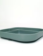 Coccorito Farfurie patrata din silicon compartimentata Mint