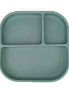 Coccorito Farfurie patrata din silicon compartimentata Mint