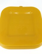 Coccorito Farfurie patrata din silicon compartimentata Yellow
