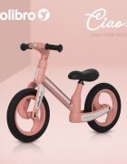 Colibro Bicicleta de echilibru pentru copii fara pedale pliabila cu scaunelul si ghidonul reglabile pe inaltime cu roti din cauciuc de 12 inch Ciao Rose Gold
