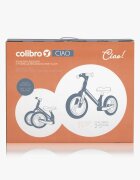 Colibro Bicicleta de echilibru pentru copii fara pedale pliabila cu scaunelul si ghidonul reglabile pe inaltime cu roti din cauciuc de 12 inch Ciao Street Gray