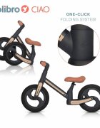 Colibro Bicicleta de echilibru pentru copii fara pedale pliabila cu scaunelul si ghidonul reglabile pe inaltime cu roti din cauciuc de 12 inch Ciao Street Gray