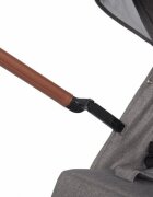 Colibro Carucior sport pliabil cu o singura mana Dual Fold Cadru din aluminiu ultra usor 63 kg spatar reglabil in pozitie somn cu husa de picioruse si pelerina de ploaie incluse Novel Linen