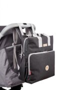 Colibro Geanta atasabila de carucior cu 10 buzunare si bretele reglabile 36 x 30 x 15 cm Pop Onyx