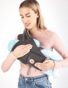 Colibro Marsupiu ergonomic 6 in 1 Honey cu scaun detasabil Curelele late si confortabile Baza ergonomica rigida Curele late si ajustabile Onyx