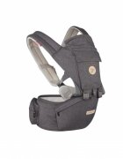 Colibro Marsupiu ergonomic 6 in 1 Honey cu scaun detasabil Curelele late si confortabile Baza ergonomica rigida Curele late si ajustabile Onyx