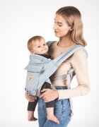 Colibro Marsupiu ergonomic 6 in 1 Honey cu scaun detasabil Curelele late si confortabile Baza ergonomica rigida Curele late si ajustabile Sky