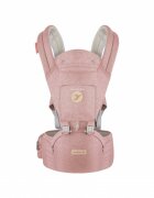 Colibro Marsupiu ergonomic 6 in 1 Honey cu scaun detasabil Curelele late si confortabile Baza ergonomica rigida Curele late si ajustabile Sweet pink