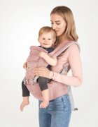 Colibro Marsupiu ergonomic 6 in 1 Honey cu scaun detasabil Curelele late si confortabile Baza ergonomica rigida Curele late si ajustabile Sweet pink