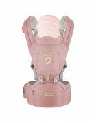 Colibro Marsupiu ergonomic 6 in 1 Honey cu scaun detasabil Curelele late si confortabile Baza ergonomica rigida Curele late si ajustabile Sweet pink
