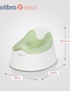 Colibro Olita pentru copii Solo cu vas colector detasabil forma ergonomica picioare stabilizatoare din cauciuc Cloud Green