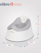 Colibro Olita pentru copii Solo cu vas colector detasabil forma ergonomica picioare stabilizatoare din cauciuc Cloud Grey