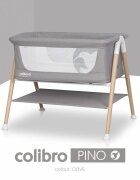 Colibro Patut nou nascut Pino Dove 90x53 cm cu saltea si protectie contra insectelor picioare de lemn
